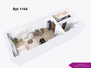 Pronájem bytu 1+kk, Olomouc - Řepčín, Edvarda Beneše, 33 m2