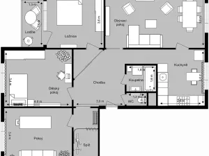 Prodej bytu 4+1, Plzeň, Rabštejnská, 92 m2