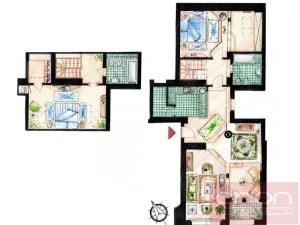 Pronájem bytu 3+1, Praha - Nové Město, Odborů, 96 m2