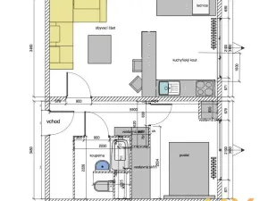 Pronájem bytu 2+kk, Hradec Králové - Nový Hradec Králové, třída Edvarda Beneše, 41 m2