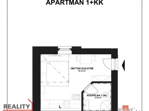 Prodej bytu 1+kk, Horní Lhota, 19 m2