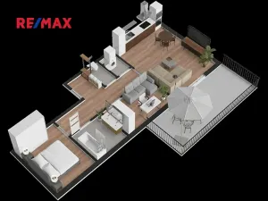 Pronájem bytu 3+kk, Česká Lípa, Jiráskova, 61 m2