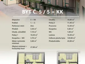 Prodej bytu 5+kk, Dubné, 131 m2