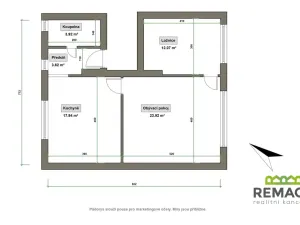 Pronájem bytu 2+1, Uherský Brod, 1. května, 60 m2