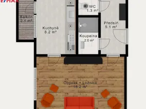 Pronájem bytu 1+1, Jindřichův Hradec, sídliště Vajgar, 37 m2