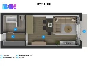 Prodej bytu 1+kk, Ostrava, Gen. Píky, 29 m2