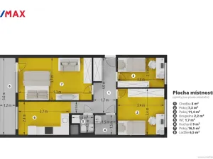 Pronájem bytu 3+1, Praha - Střížkov, Habartická, 61 m2