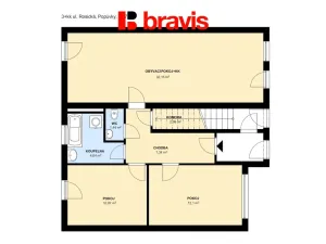 Pronájem bytu 3+kk, Brno, Rosická, 72 m2