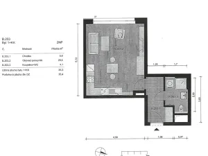 Prodej bytu 1+kk, Praha - Chodov, Benkova, 37 m2