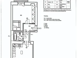 Pronájem bytu 2+kk, Praha - Nusle, náměstí Bratří Synků, 52 m2