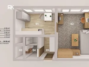 Prodej bytu 1+1, Kolín, Dělnická, 25 m2