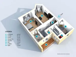 Prodej bytu 2+1, Brno - Černovice, Tržní, 83 m2