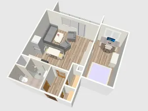 Pronájem bytu 2+kk, Brno, Krymská, 40 m2