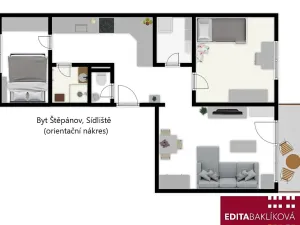 Pronájem bytu 3+kk, Štěpánov, Sídliště, 59 m2