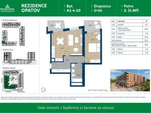 Pronájem bytu 2+kk, Praha - Chodov, Líbalova, 58 m2