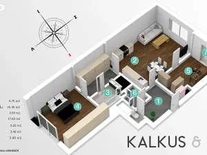 Pronájem bytu 3+kk, Hradec Králové, Smetanovo nábřeží, 75 m2