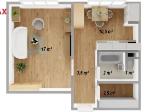 Pronájem bytu 1+1, Hradec Králové - Třebeš, Milady Horákové, 36 m2
