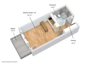 Pronájem bytu 1+kk, Praha - Stodůlky, Holýšovská, 12052 m2