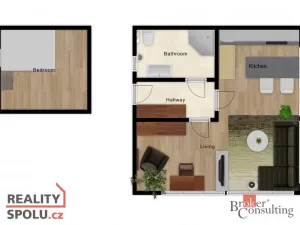 Pronájem bytu 1+kk, Světice, K Dálnici, 42 m2