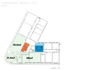 Pronájem kanceláře, Brno, Moravské náměstí, 78 m2