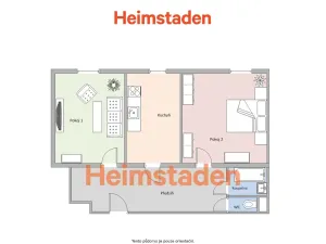 Pronájem bytu 2+1, Ostrava - Poruba, náměstí Boženy Němcové, 49 m2