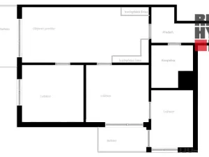 Pronájem bytu 4+kk, Liberec - Liberec VI-Rochlice, Nádvorní, 83 m2