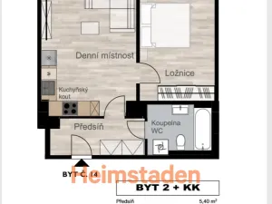 Pronájem bytu 2+kk, Ostrava - Poruba, Porubská, 44 m2