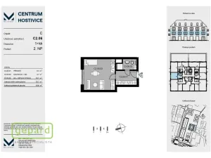 Pronájem bytu 1+kk, Hostivice, Cihlářská, 30 m2