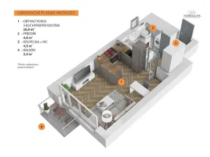 Pronájem bytu 1+kk, Praha, Kolbenova, 30 m2