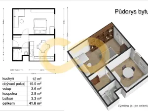 Prodej bytu 1+1, Větřní, Šumavská, 40 m2