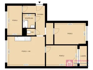 Pronájem bytu 4+kk, Břeclav - Charvátská Nová Ves, Na Valtické, 73 m2