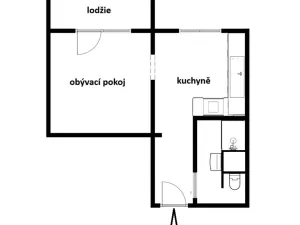 Prodej bytu 1+1, Hodonín, Velkomoravská, 32 m2