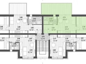 Prodej bytu 2+kk, Kunčice nad Labem, 44 m2