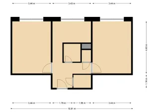 Pronájem bytu 2+1, Jirkov, Hornická, 51 m2