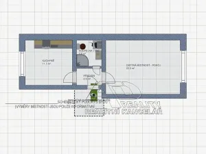 Pronájem bytu 1+1, České Budějovice, Husova tř., 40 m2