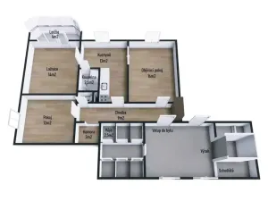 Prodej bytu 3+1, Luhačovice, 70 m2