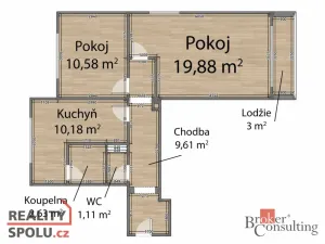Prodej bytu 2+1, Plzeň - Lobzy, Ke Kukačce, 54 m2
