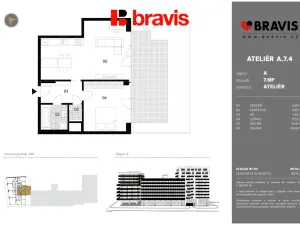 Prodej bytu 2+kk, Brno - Staré Brno, Fuchsova, 69 m2
