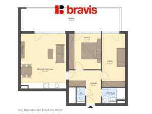 Pronájem bytu 3+kk, Brno - Štýřice, Vídeňská, 69 m2