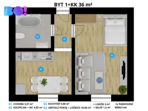 Pronájem bytu 1+1, Ostrava, Varenská, 36 m2