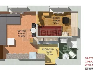 Pronájem bytu 1+1, Neratovice, 28 m2