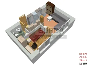 Pronájem bytu 1+1, Neratovice, 28 m2