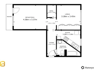 Pronájem bytu 2+1, Zlín - Malenovice, Tyršova, 52 m2