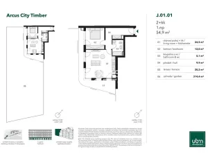 Prodej bytu 2+kk, Praha - Stodůlky, Nekonečného, 56 m2
