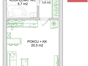 Prodej bytu 1+kk, Opava, U Hliníku, 32 m2