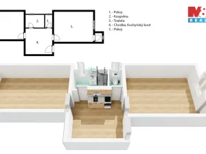 Pronájem bytu 2+1, Praha, Rybalkova, 60 m2