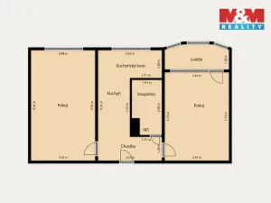 Prodej bytu 2+1, Sokolov, Závodu míru, 55 m2