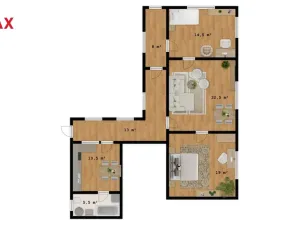 Pronájem bytu 3+1, Nová Paka, Masarykovo náměstí, 93 m2