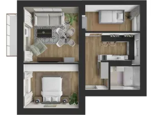 Prodej bytu 3+1, Zlín, Padělky I, 58 m2