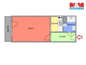 Pronájem bytu 1+kk, Přelouč, K. Čapka, 31 m2